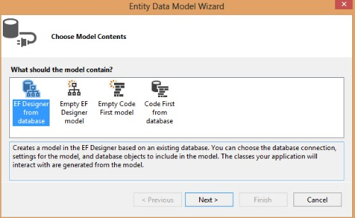 EF designer from database